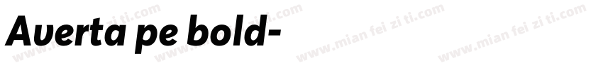 Averta pe bold字体转换
